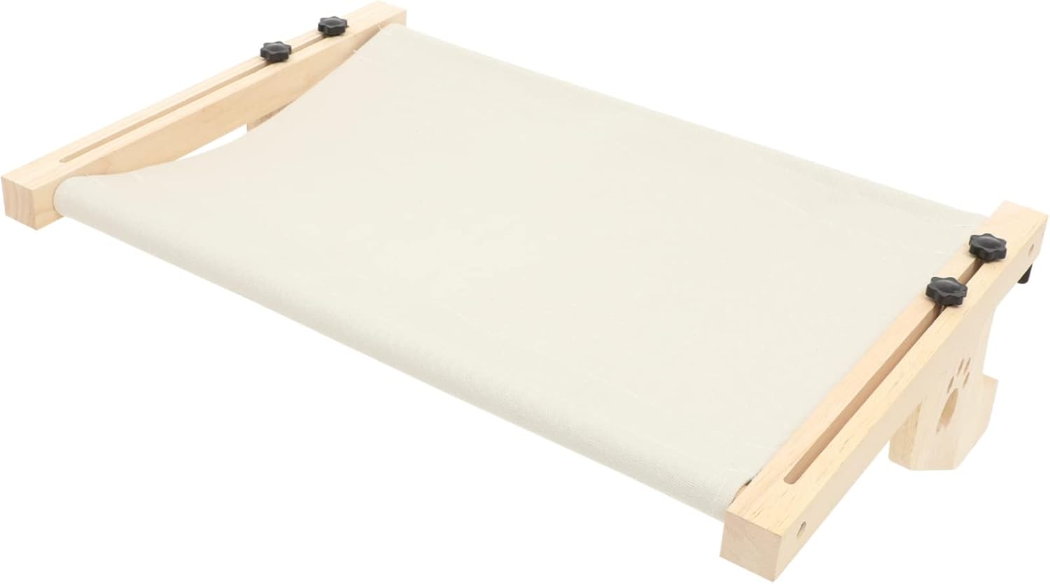 Kisangel Adjustable Cat Window Hammock Cozy Sleeping Perch for Indoor Cats Durable Wood Frame Warm Cushion Fits Windows for Play and Rest