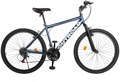Omelaza 26-inch Mountain Bike, High-Aluminum/Carbon Steel Frame, 21-Speed Dual Disc Brake MTB with Lock-Out Suspension Fork for Men and Women…
