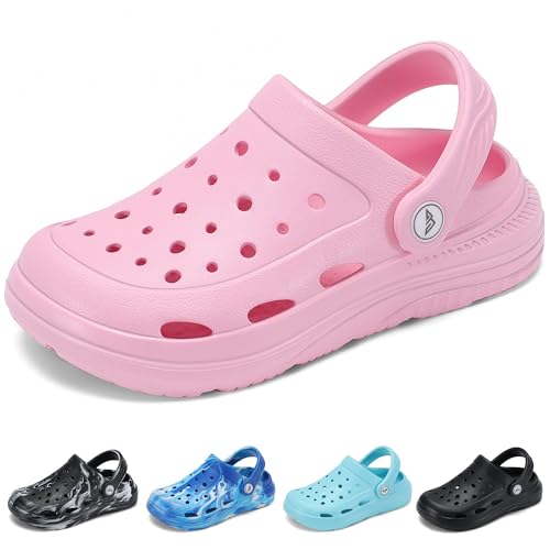 Image of Kids Tie Dye Garden Clogs for Boys Girls | Lightweight Slip-On Water Shoes with Arch Support