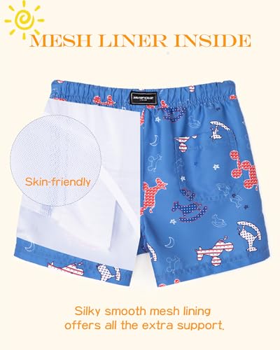 Image of SURF CUZ Surfcuz Little Boys Swim Trunks UPF 50+ Toddler Beach Shorts Swimsuit Kids Quick Dry Swimwear