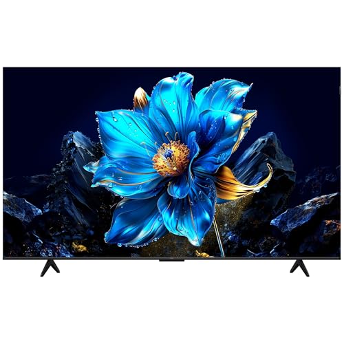 تلفزيون تي سي ال 65P7K-UK 65 بوصة بشاشة QLED 4K فائق الوضوح HDR جوجل تي في (مساعد جوجل، فري فيو بلاي، دولبي أتموس، دولبي فيجن، HDR10+، مسرع ألعاب 120Hz، وضوح الحركة، موديل جديد 2025)