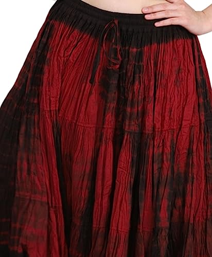 Wevez Women's 25 Yard Casual High Waist Long Maxi Skirt with Elastic Waistband Flared Cotton Skirts for Women4
