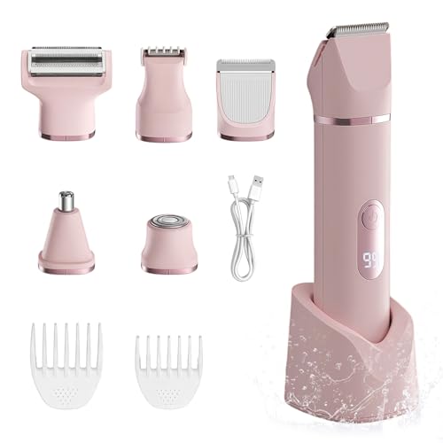 Rasoir pour femme 5 en 1 électrique et étanche pour un rasage indolore du bikini