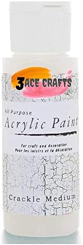 3 Ace Crafts Pack of 1  Sage - Acrylic Paint 59ml Craft Decoration Kids, Garden Furniture Ornament, Outdoor Wood Paint, Air Drying, Modelling Clay Palette, Plastic, Canvas Board, Paper