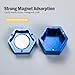 YEUEK TAOM Hexagon Magnetic Chalk Holder,Portable Pool Cue Chalk Holder for Predator Chalk,Silent Chalk Holder Pool Billiards,Pool Cue Chalk Case for Hexagon Round Billiards Pool Table Accessories