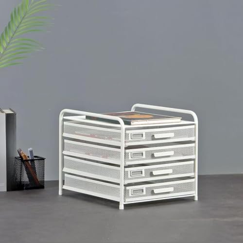 SLLS A4 レターケース 書類棚 引き出し式 ファイルボックス メッシュスチール製 デスクトップ収納ラック 多層 ファイルトレイ 書類整理 文房具収納 オフィス・自宅兼用 卓上収納ボックス