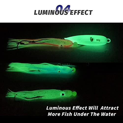 J-Barzillai Jigs,Slow Fall Pitch Fishing Lures,Sinking Metal Spoons,Saltwater Artificial Bait,Boat Jigging Bait,Jigging Lures For Bass Trout Musky Tuna,5 Colors 160G/180G/200G (Pink, 200G) #TOP6