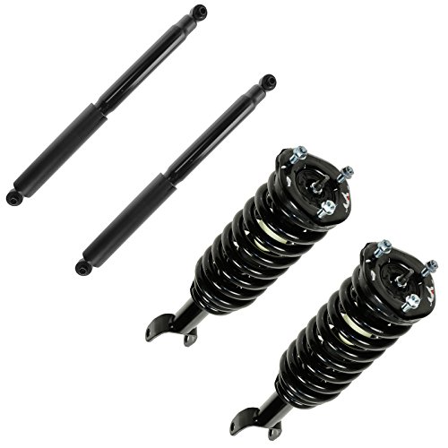 Image of TRQ Front and Rear Complete Strut Assembly & Shock Absorber Kit Complete Strut & Coil Spring Assembly Compatible with 2005-2009 Dodge Dakota 2006-2009 Mitsubishi Raider