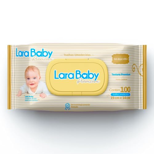 Kit C/12 Toalhas Umedecidas Lara Baby com 100 unidades