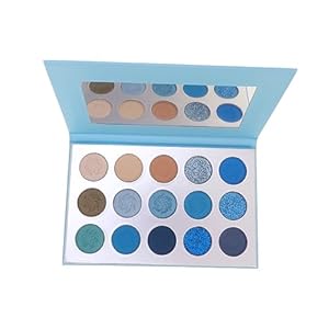 15 Makeup Palette Eyeshadow Palette Woman Eyeshadow Compact Eyeshadow Blue