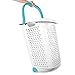 Home Logic 2.0-Bu. Rolling Laundry Hamper Container Bin Storage in White Features Pop-Up Handle, Hole Pattern for Ventilation, Built-in Wheels to Maneuver (1, 2.0-Bu.)