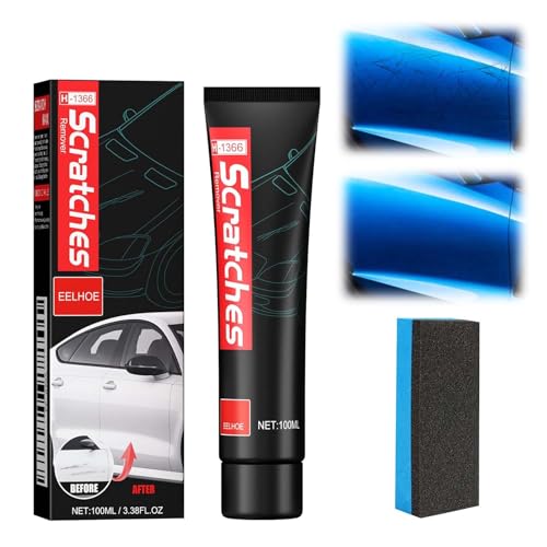 VIDSTW Reparador Arañazos Coche con Cepillo de Esponja Quita Arañazos Coche Pulimento Coche Arañazos Repara Arañazos de Coche para Arañazos Esmerilado Ligero Pulido (100 ML)