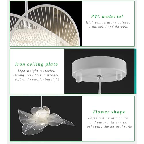 Lustre à intensité variable avec abat-jour PVC pour un éclairage doux et modulable