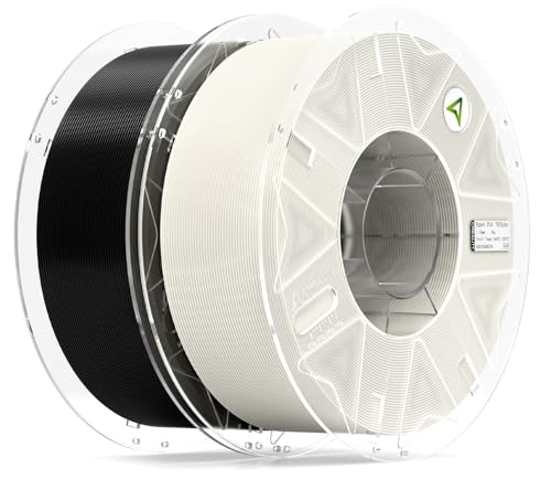 Official CREALITY Hyper PLA RFID Filament 1.75mm Black & White 2KG for K2 Plus Combo, High Speed 30-600mm/s 3D Printer Filament, 1kg(2.2lbs)/Spool Hyper PLA RFID Support CFS, for Most 3D Printers