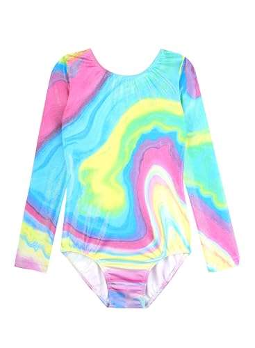 HOZIY Gymnastics Leotards for Girls Unicorn Pink Purple Sparkly Dancewear Activewear Quick Dry