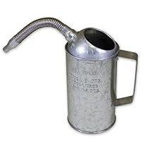 WirthCo 94486 Funnel King 2 quart Measure Can with Flex Spout, Galvanized, Heavy Duty,Silver