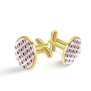 Kerstboom patroon Manchetknopen voor mannen set gepersonaliseerd