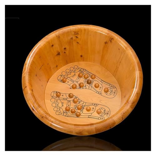 Bañera de madera para pies con tapa, spa en casa miniatura 5