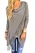 Viottis Women's Tassel Hem Crew Neck Knited Sweater Coat Outwear Gray 2XL