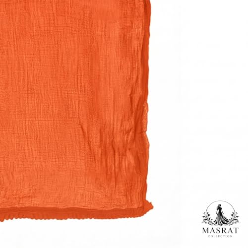 Image of Women's Solid Plain Pure Cotton long Dupatta & Chunnis odhni with pom pom border, 2.25 meter