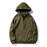 Qishi Sudadera con capucha de camuflaje con cremallera, bols