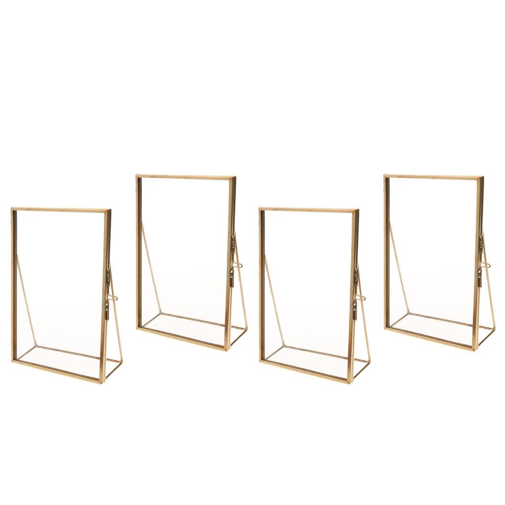 Colcolo 4 Stücke Retro Home Decor Glas Hängen Frei Standbild Foto Rahmen