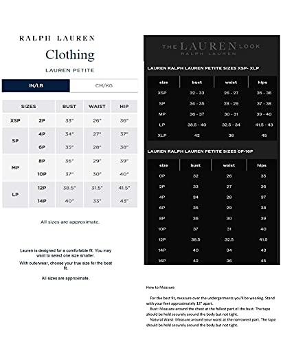 Lauren Ralph Lauren Womens Petites Textured V-Neck Wear to Work Dress Red 4P4