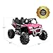 Best Choice Products Kids 24V 2-Seater Electric Ride On UTV Officially Licensed Honda Talon w/Parent Control, LED Lights, Bluetooth - Pink