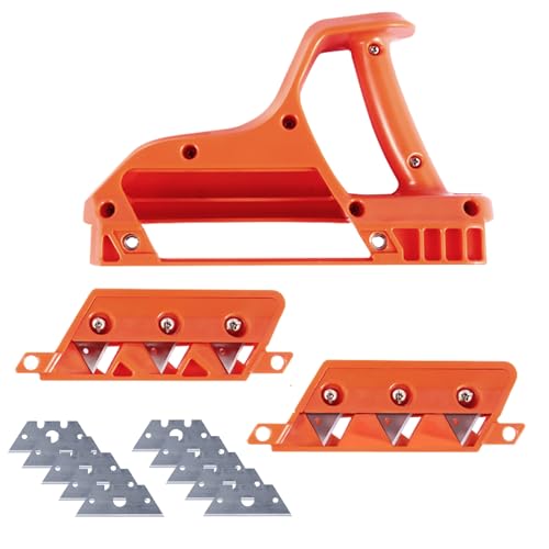 Coupe-Bordure pour Plaques de Plâtre, Rabot Plaquiste à Chanfreiner Raboteuse de Bord à Triple avec Lames 45° et 60°, Chanfrein pour Cloison Sèche pour Travail du Bois