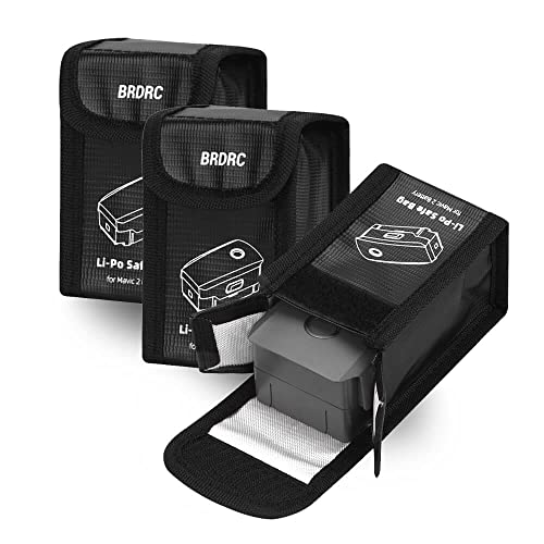 HeiyRC 3 x Lipo Akku Safe Tasche für DJI Mavic Pro 2 Mavic 2 Zoom Batterieschutz Aufbewahrungsbox explosionsgeschützt, feuerfestes Zubehör Cover