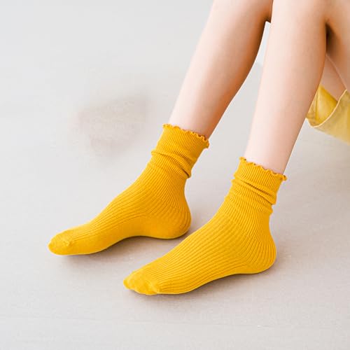 Cute Frilly Ankle Socks For Women Vintage Trim Socks 6 Pairs2