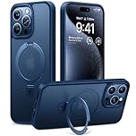 TORRAS for iPhone 15 Pro Case with Stand, Compatible with MagSafe, Military Grade Drop Protection, Magnetic Case for iPhone 15 Pro 6.1", Blue