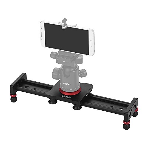 Image of Andoer 30cm /12inch Aluminum Alloy Camera Track Slider Video Stabilizer Rail for DSLR Camera Camcorder DV Film Photography, Load up to 11Lbs
