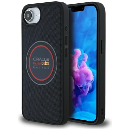 CG MOBILE Logo Red Bull Meshed et anneau rouge compatible avec la coque MagSafe pour iPhone 16e (marine)