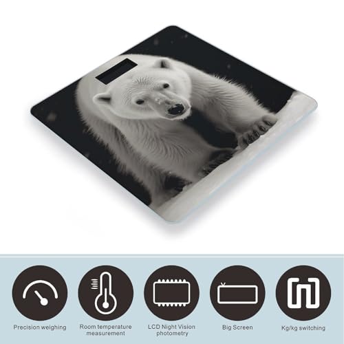 Báscula digital de baño FekiLoot con vidrio templado miniatura 3