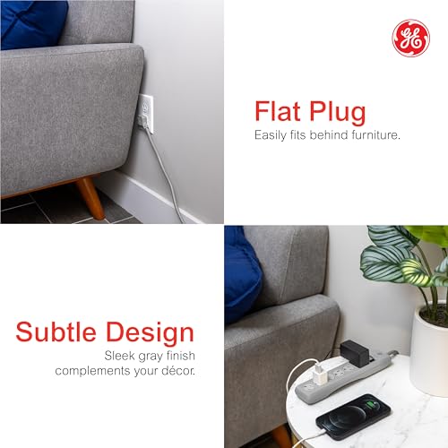 image for GE 6-Outlet Surge Protector, 25 Ft Extension Cord, Power Strip, 800 Jo