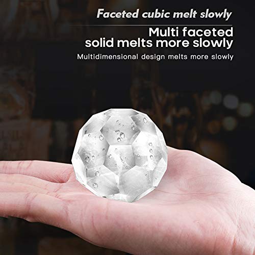 KINUO Bandejas de cubo de gelo de futebol 3D, 6 cavidades, molde de cubo de gelo, esfera de gelo, mo