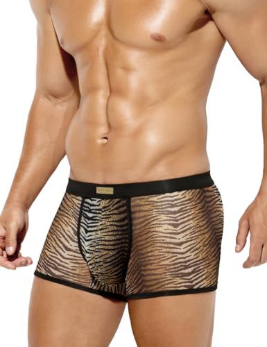 Casey Kevin Bóxers Hombre Sexy Mesh Calzoncillos Hombre Boxer