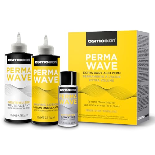 OSMO IKON PERMAWAVE - HAIR PERM KIT - EXTRA BODY ACID PERM - FOR NORMAL / FINE OR TINTED HAIR - MEDIUM TO FIRM - VEGAN FORMULA - TRUE TO ROD SIZE CURLS