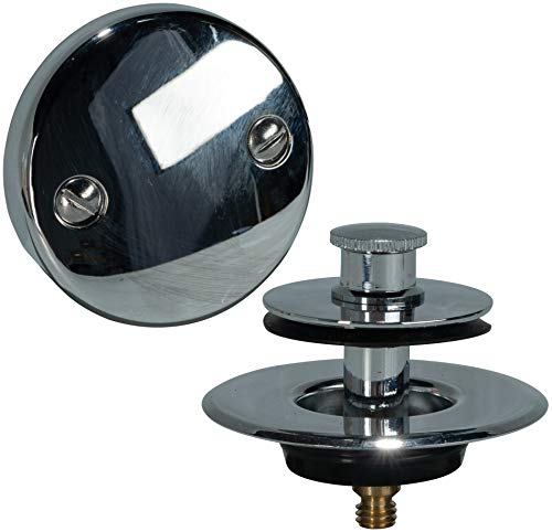 Flash Deals - 50% OFF AB&A 60169 Tub Drain Trim Kit with Push eN Lift Stopper, Two-Hole Overflow Plate, and Press-In Strainer Cover, Chrome Flash Deals - 50% OFF AB&A 60169 Tub Drain Trim Kit with Push eN Lift Stopper, Two-Hole Overflow Plate, and Press-In Strainer Cover, Chrome