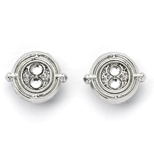 Harry Potter Silver Plated Time Turner Stud Earrings