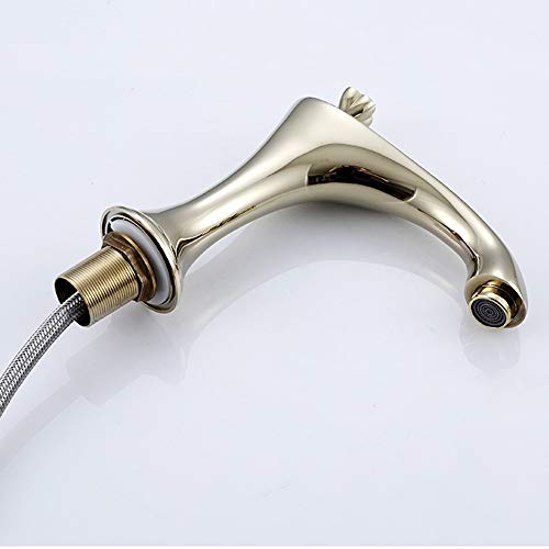 Mitigeur lavabo divisé 3 trous double robinet eau chaude froide - 5