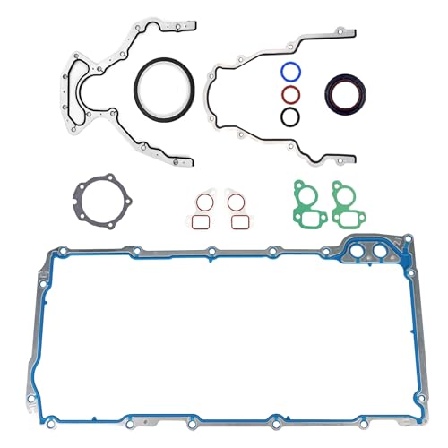 Image of LS Lower Gasket Set for GM V8 4.8L 5.3L 5.7L 6.0L 6.2L CS5975A CS9284 | Oil Pan, Timing Cover & Rear Main Seal Gasket Kit: Replaces OS30693R TCS45993 BS40640 Fits Chevy Cadillac LS V8 Engine