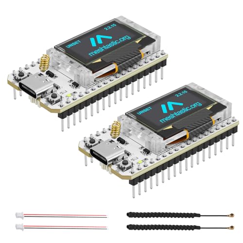YELUFT 2 Stück ESP32 LoRa V3 Entwicklungsboard mit 868MHz LoRa-Antenne Integriertes WiFi Bluetooth SX1262 für Meshtastic IoT Arduino Intelligente Szene