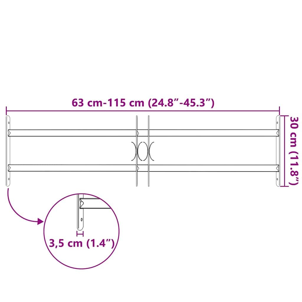 vidaXL Grille de Défense Ajustable à 2 Traverses pour Fenêtre Protection