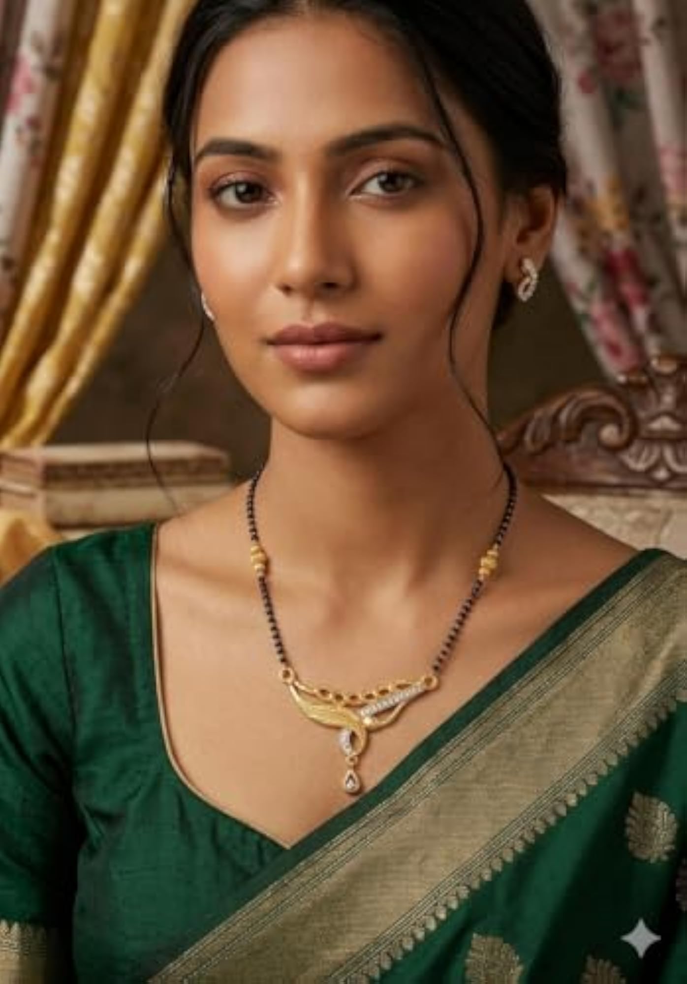 Women's Micro Gold Plated Mangalsutra with Fancy Pendant
