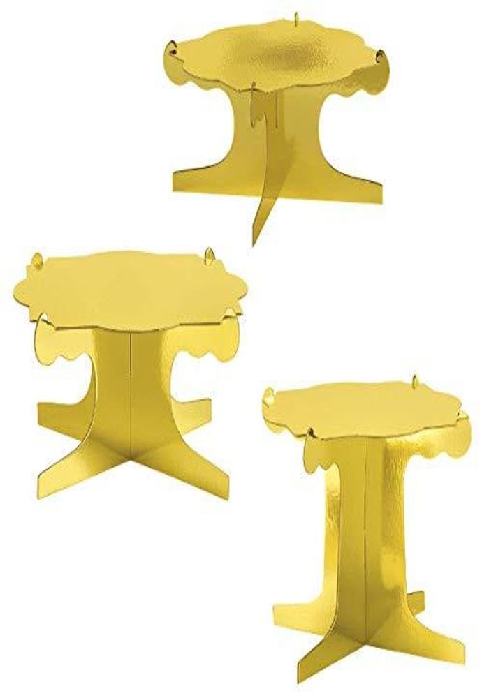 Elevadores de cartón dorado amscan Sweets & Treats para soportes de mesa de dulces