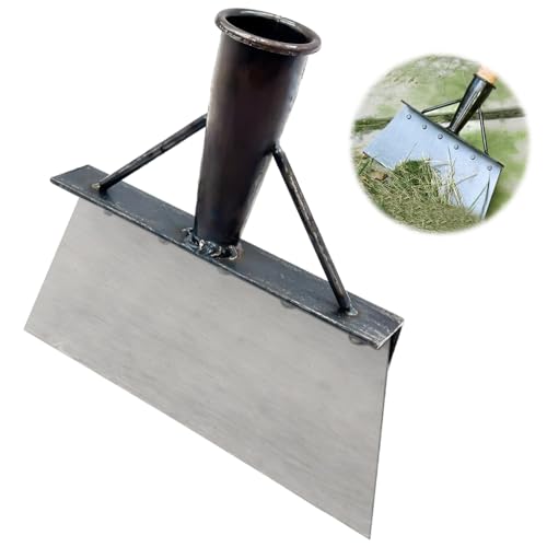 Heavy Duty Hand Weeder for Weed Removal, Clean Up Animal Waste, Large Metal Shovel Scraper, Mud Remove Tool with Anti-Splash Panel, Gardening Tools for Home Garden(Without Handle)