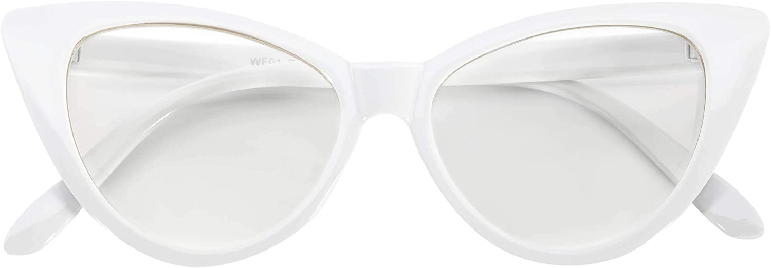OWL Cateye Sunglasses for Women, Classic Vintage High Pointed Winged 1950s Inspired Glasses Retro Design