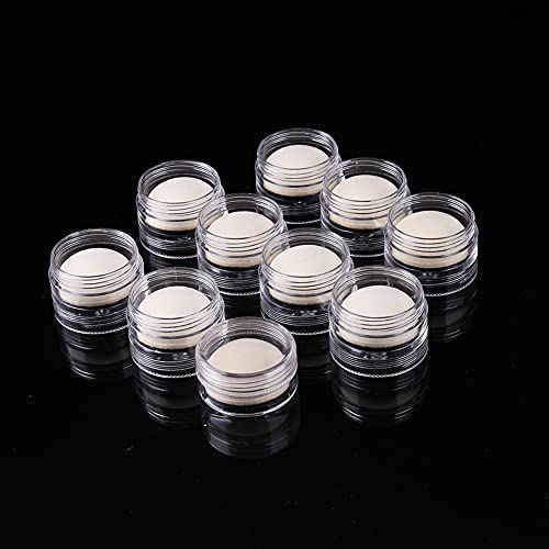 Image of BAOFALI 70 PCS Stackable Plastic Containers, Clear Storage Box Round Organizer Jars for Beads, Buttons, DIY Art CraftJewelry Nail Accessory (919x3.5cm / 7.5X.5inch)